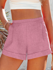  Casual Shorts Women's Plus Elastic High Rise Shorts