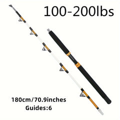 2 Section Trolling Fishing Rod 70.9in Fiberglass Saltwater Offshore 45-72KG