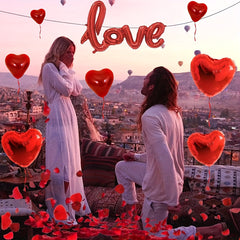53pcs Red Latex Balloons Set Love Proposal Engagement Wedding Decor