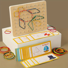 Montessori Shape Pegboard Puzzle Game Wooden Toys