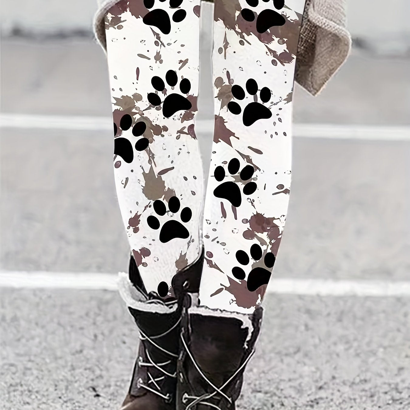  Paw & Splash Print Leggings