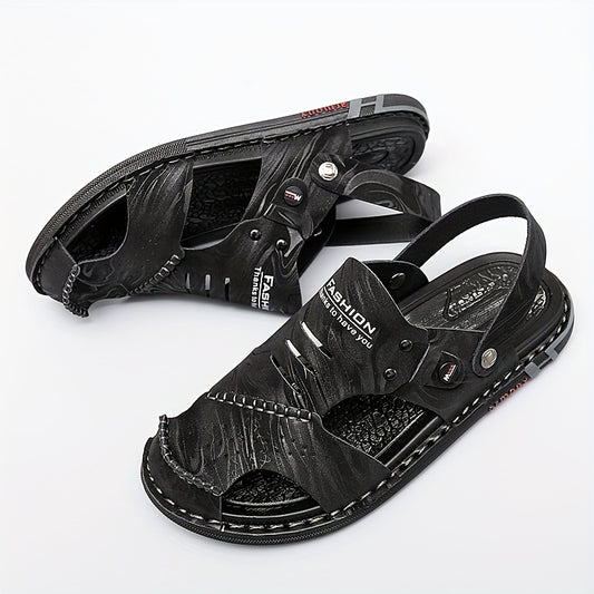 Men's Slip On Beach Sandals Solid Casual Shoes
