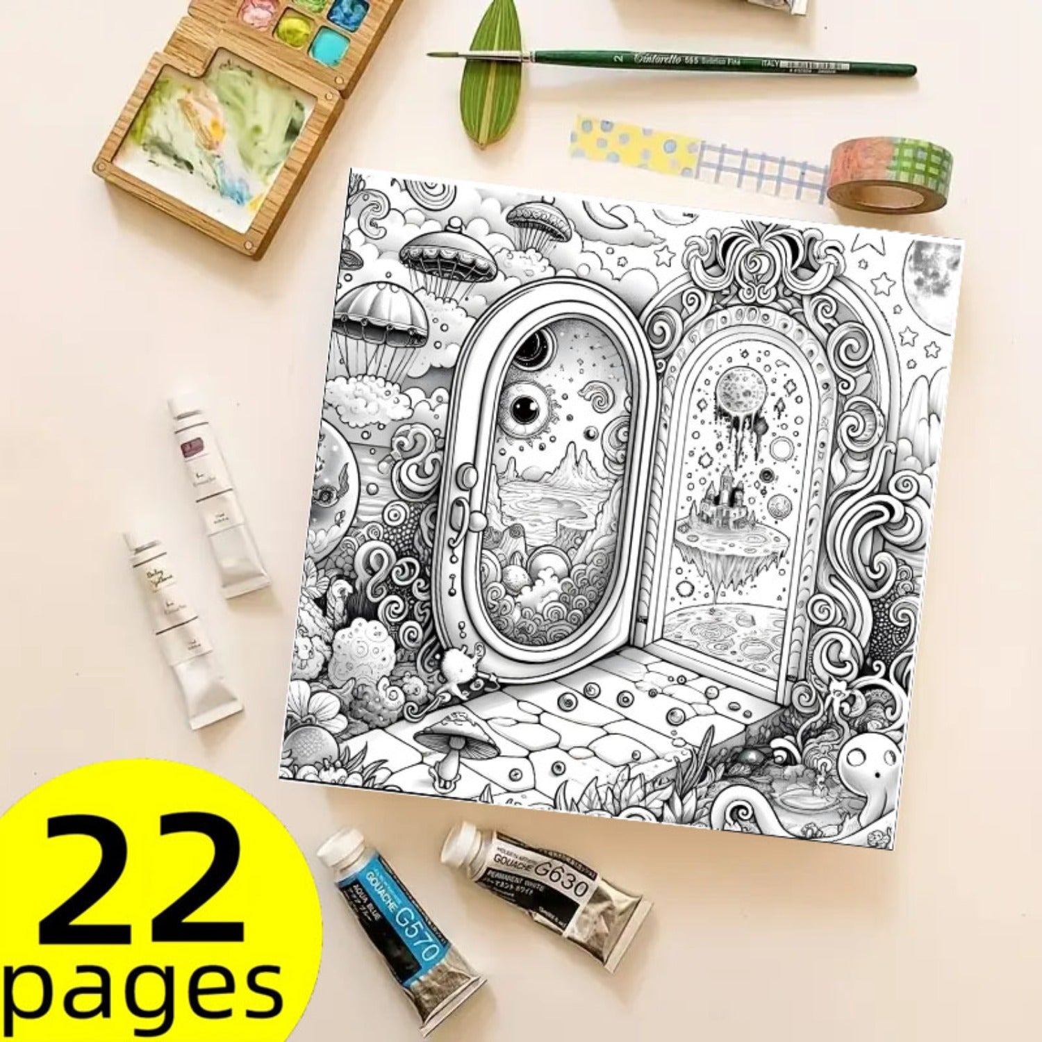 Legendary Portals Coloring Book Mystical Celestial & Nature Inspired Designs