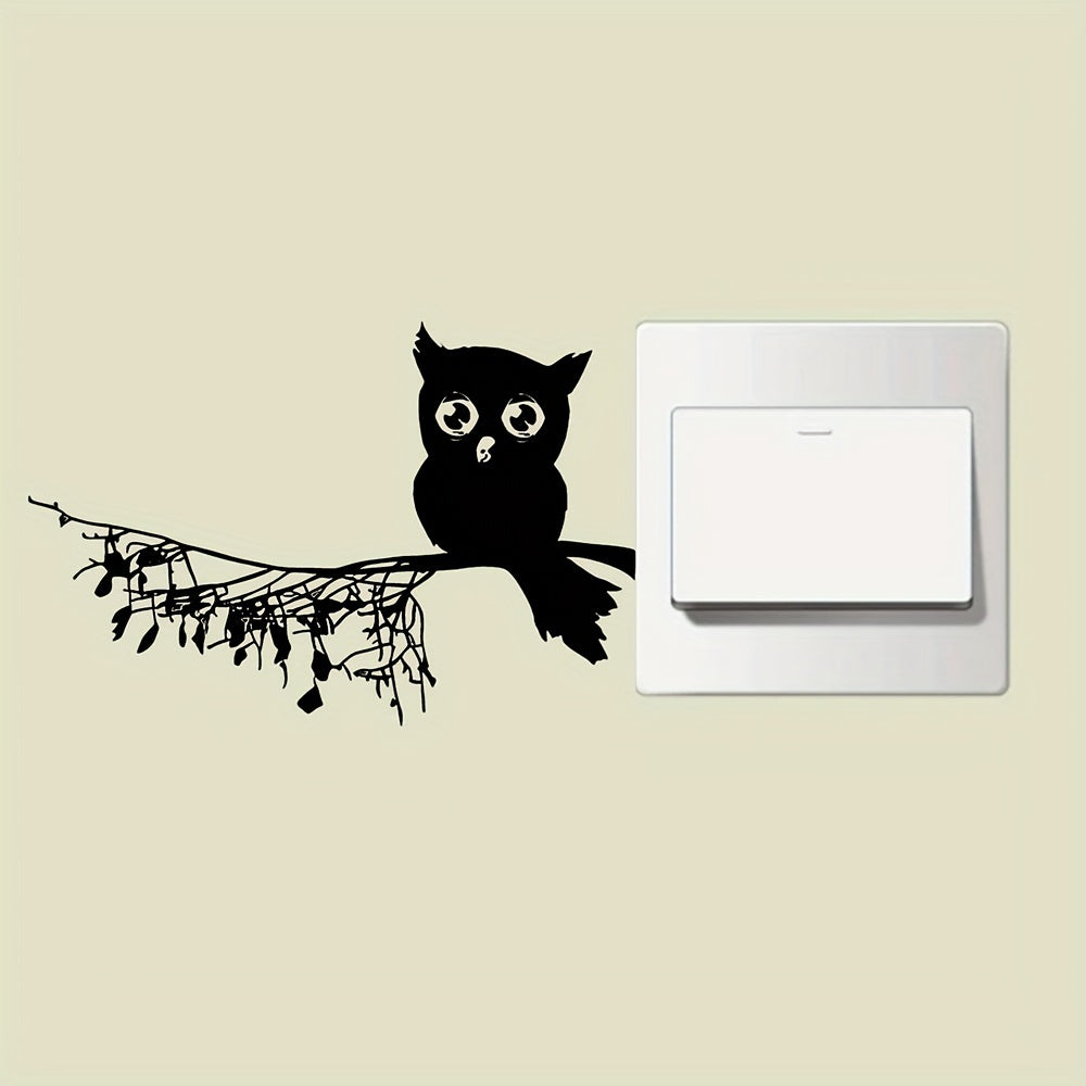 1pc Owl Switch Decorative Self-adhesive Sticker Home Decor