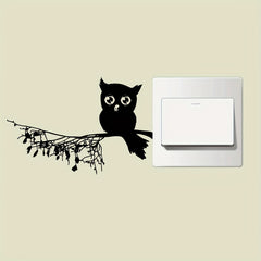 1pc Owl Switch Decorative Self-adhesive Sticker Home Decor