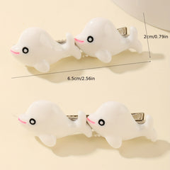 Whale Hair Clips Set for Women Girls