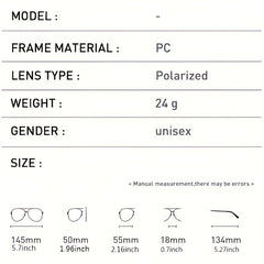 Men's Polarized Night Vision Sunglasses with Glasses Case
