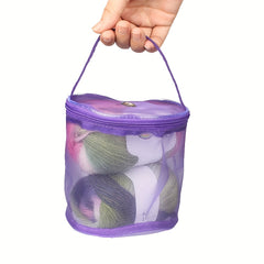 Portable Organizer Yarn Case Mesh Bag Crochet Thread Storage Tote Baskets