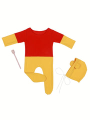 Newborn Bear Photography Clothes Set with Hat for 0-3 Months