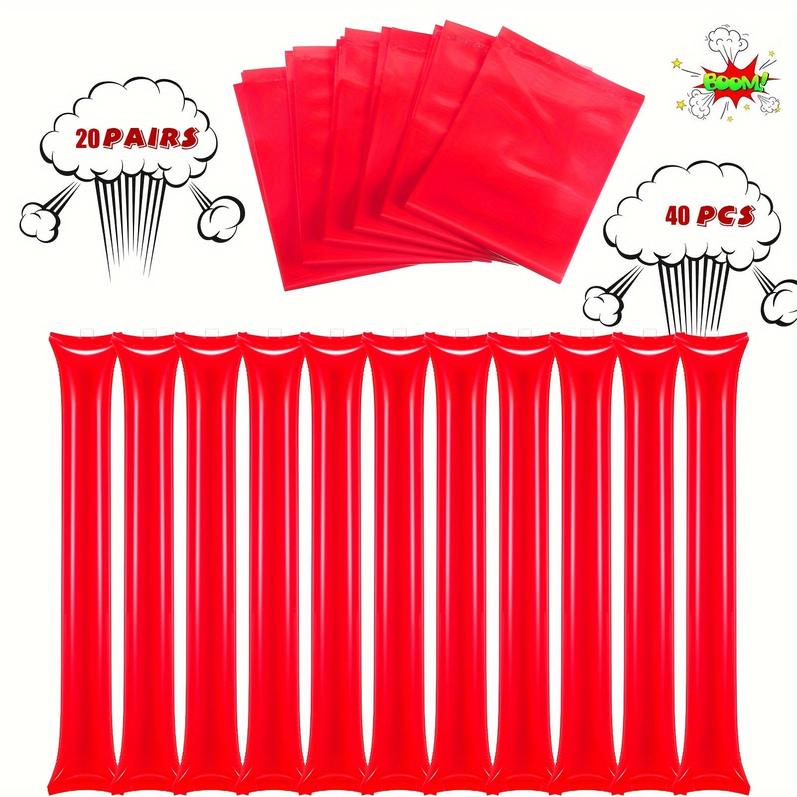 40pcs Inflatable Cheerleading Sticks Basketball Football Party