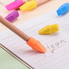 50 Pcs Colorful Pencil Top Erasers for School Office 6 Colors