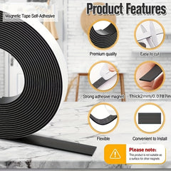 Self-Adhesive Magnetic Strip Tape Roll - Craft & DIY Projects