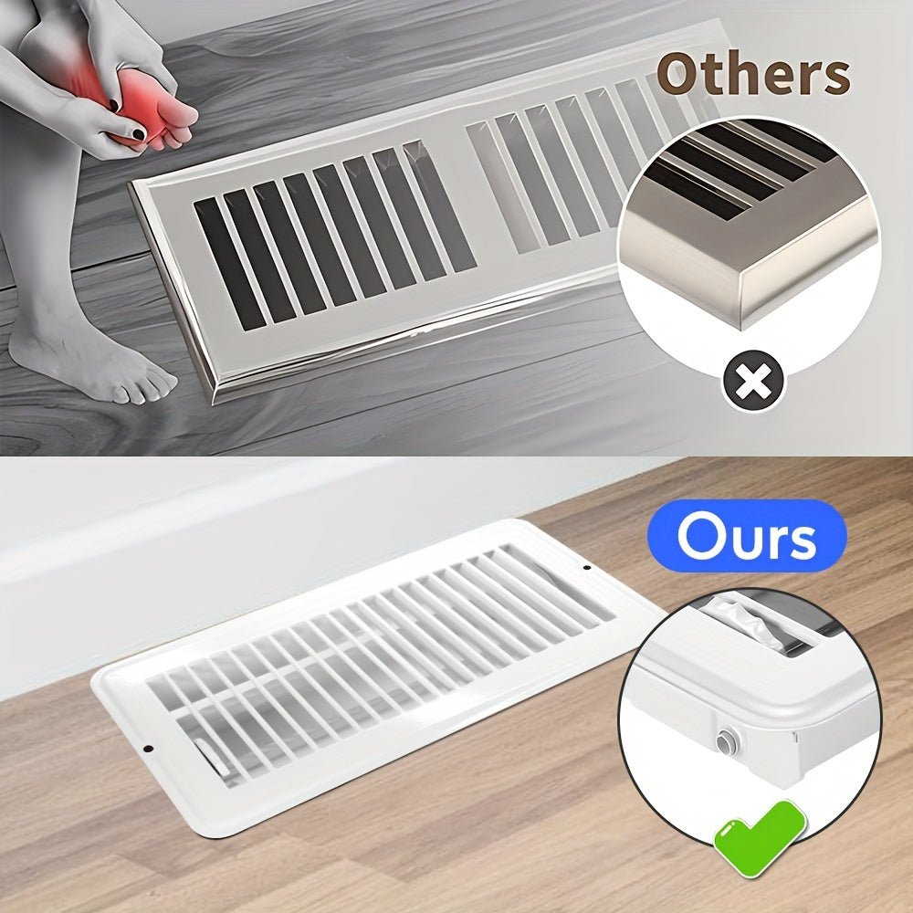 2pcs 4 X 10 Floor Register Vent Covers Adjustable Air Vent Magnetic PVC Screen