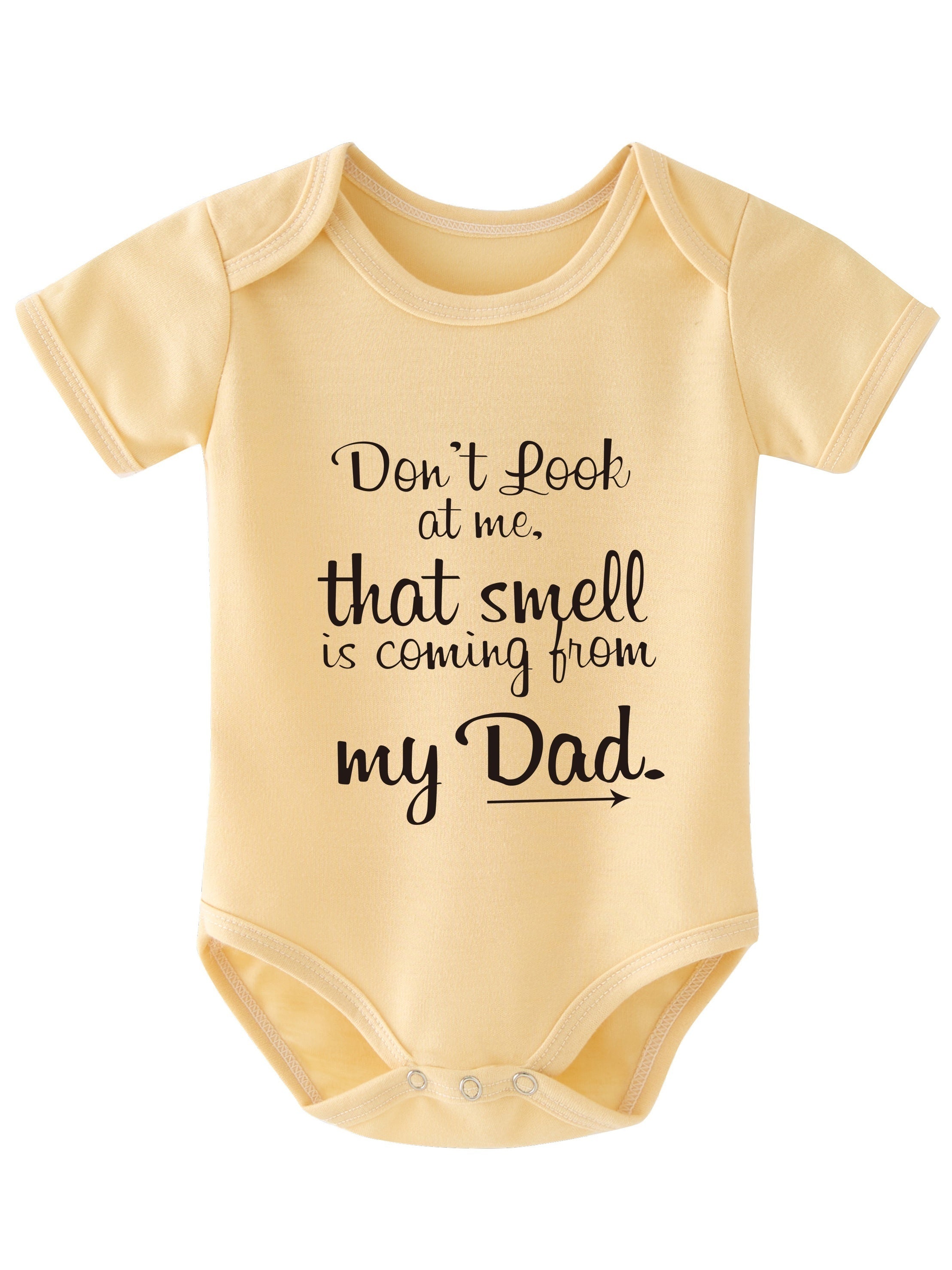 Girls Letter Print Short Sleeve Onesie - Pregnancy Announcement