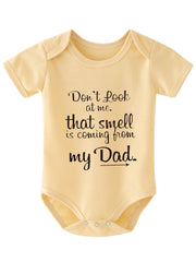 Girls Letter Print Short Sleeve Onesie - Pregnancy Announcement