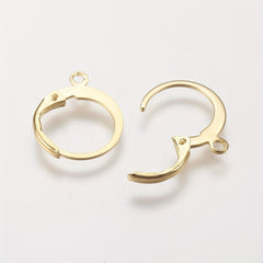 304 Stainless Steel Leverback Earrings 14.5x12x2mm