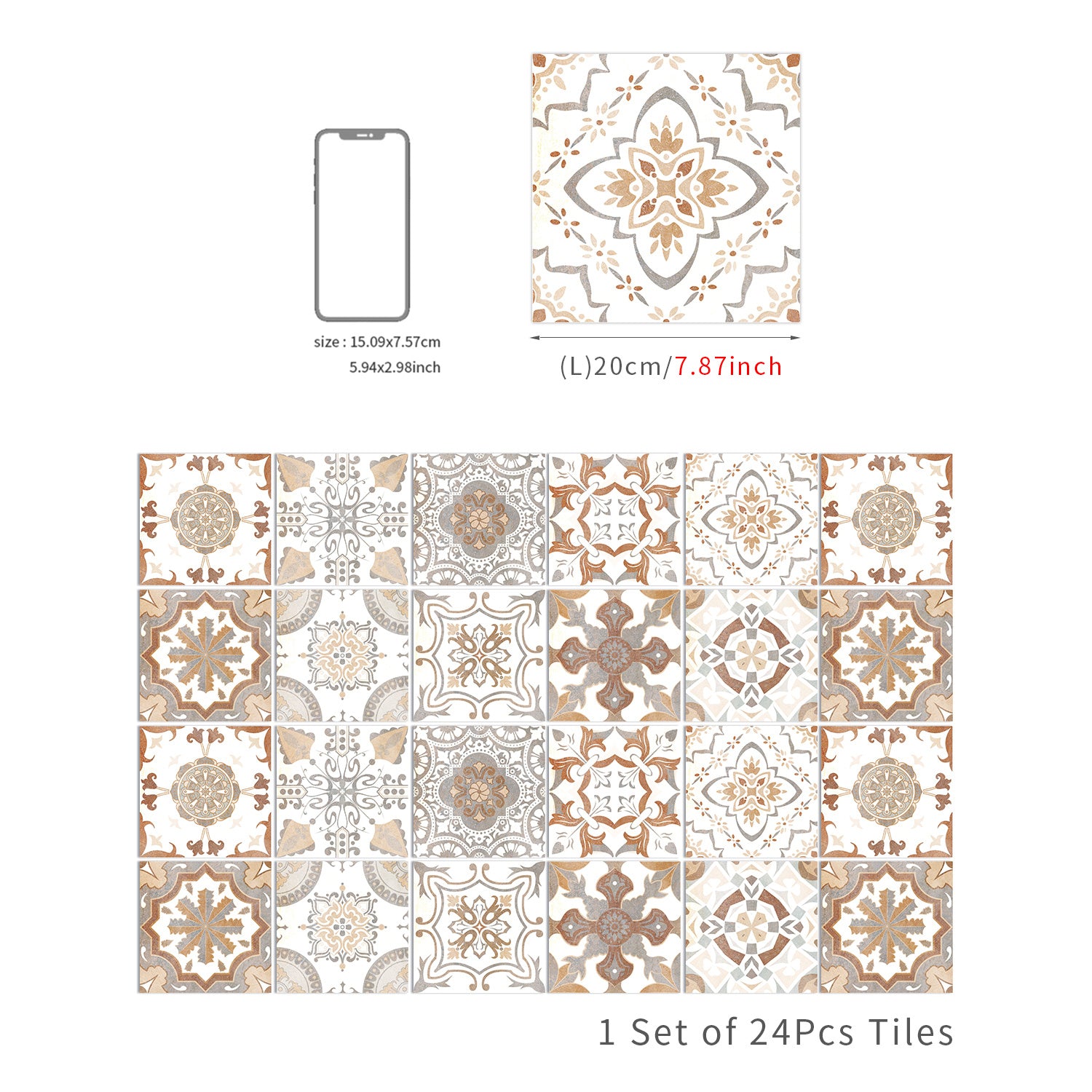Retro Yellow Peel And Stick Tile Sticker Self Adhesive Removable Wallpaper