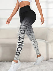 Gradient Print Yoga Fitness Leggings for Women