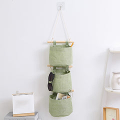 Wall Mounted Storage Bags Grid Detachable Storage Small Cloth Pockets