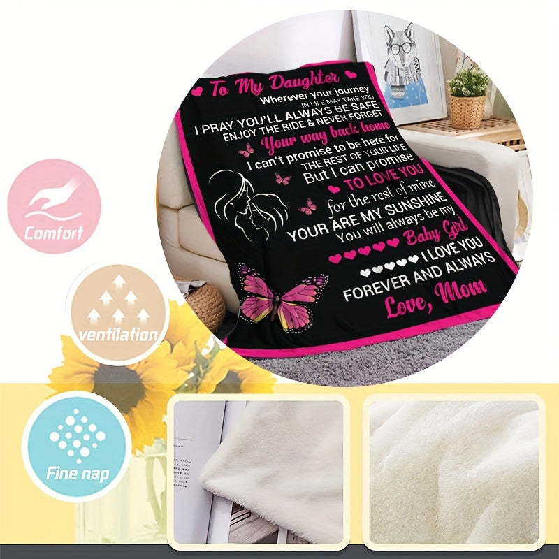 Butterfly Pattern Blanket Flannel Soft Throw Blanket Outdoor Travel Gift