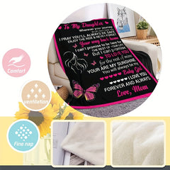 Butterfly Pattern Blanket Flannel Soft Throw Blanket Outdoor Travel Gift