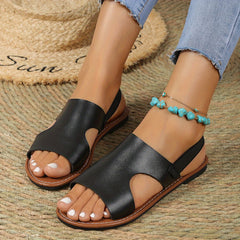 Women's Flat Sandals Open Toe Slip On Slingback Beach Sandals
