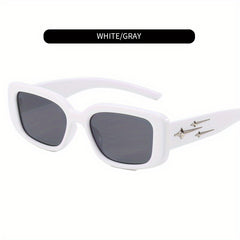Y2K Jelly Rectangle Sunglasses UV400 Sun Shades