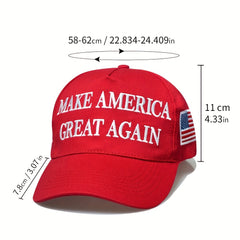 Red Letter Flag Embroidery Baseball Cap Sun Hat Hip Hop Dad Hats