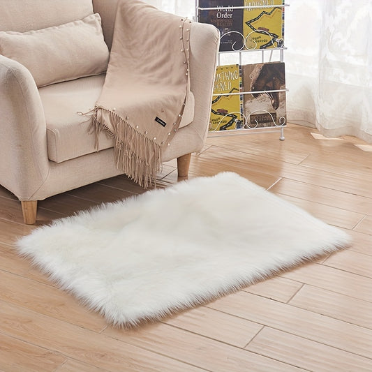 Long Fur Carpet Wool Polyester Suede Fleece Bottom 60x60