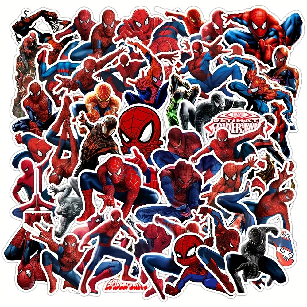 50pcs Spider Man Stickers Self Adhesive Waterproof DIY Decoration