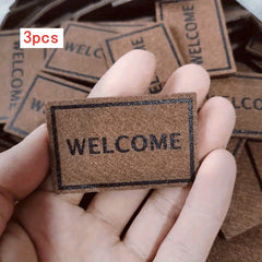 1:12 Scale Welcome Mat for Dollhouses - Deep Brown Polyester