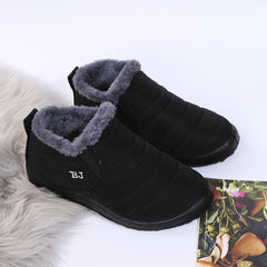 Plush Inner Thermal Snow Boots Non Slip Round Toe Pull On Ankle Boots