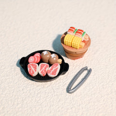 Dollhouse Mini BBQ Set for Toy House Decor