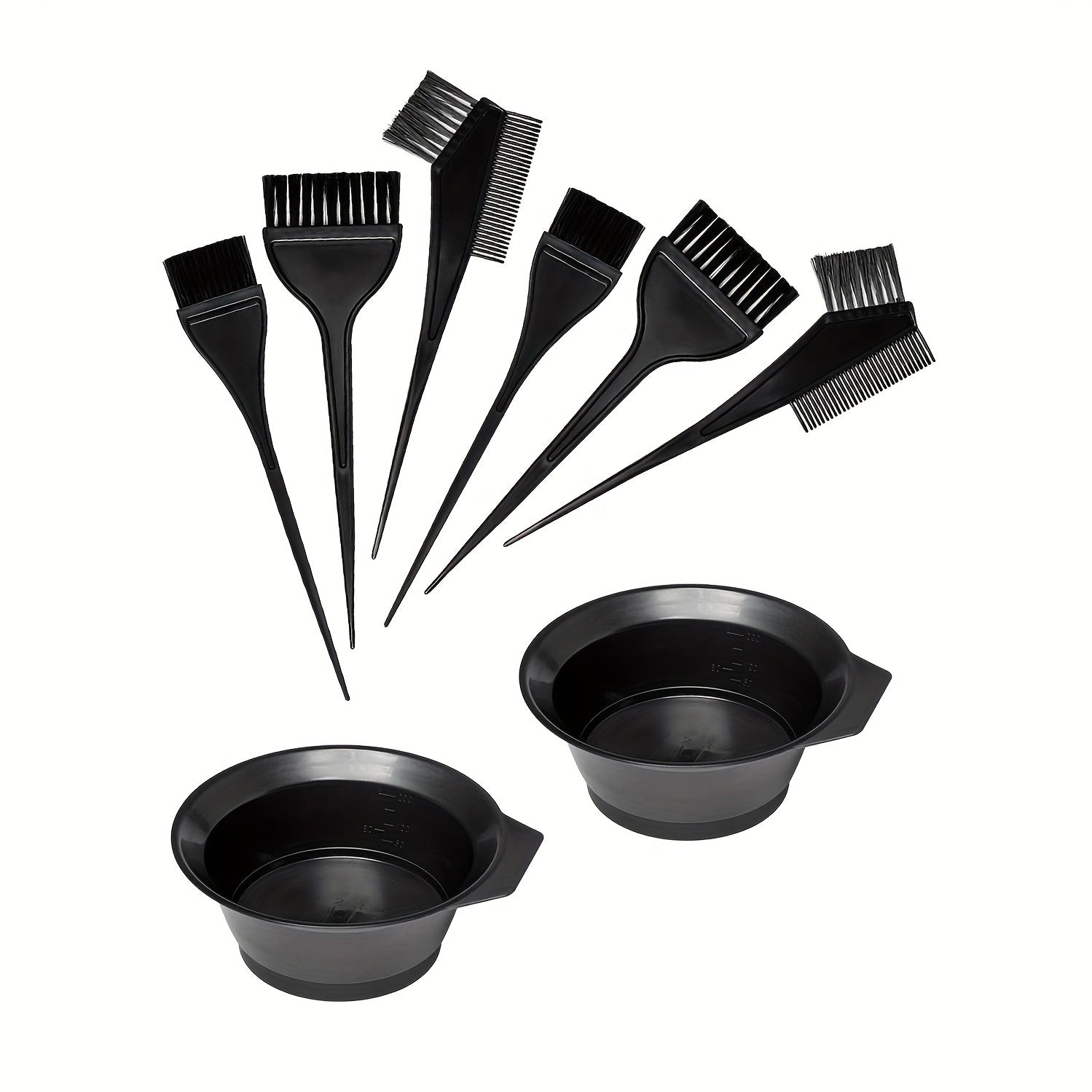 17pcs Hair Dyeing Kit Barbershop Tools Salon Barber Bowl & Brushes Set