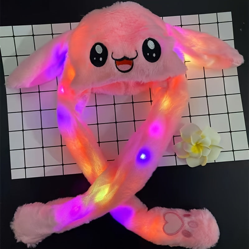 LED Illuminated Plush Rabbit Hat Role Playing Party Holiday Halloween