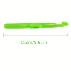 9pcs Crochet Hooks Knitting Tool Transparent Plastic Crochet Ergonomic Needle