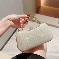 Rhinestone Glitter Chain Handbag Elegant Frame Purse