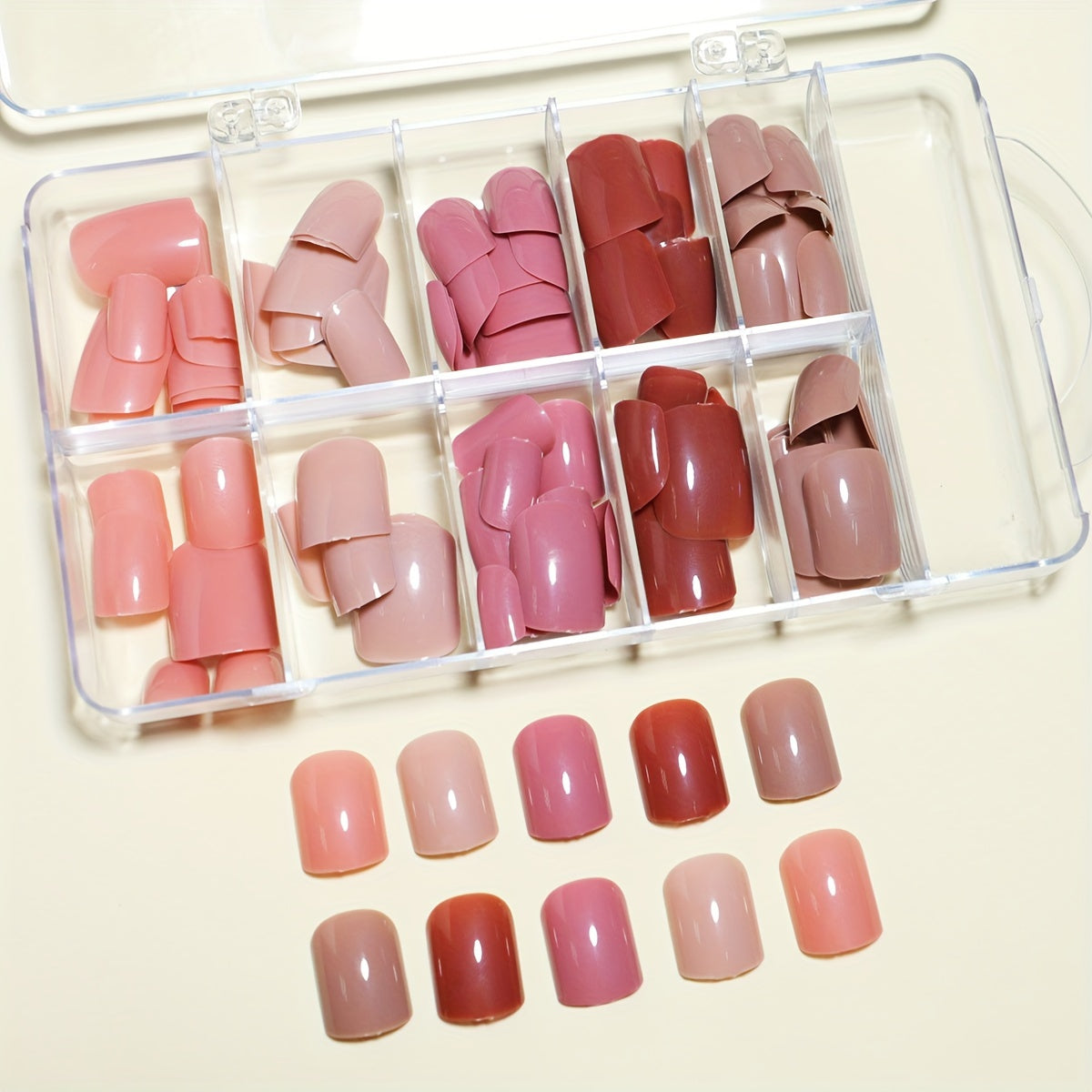 120pcs Assorted Colors False Nail Tips Set Easy DIY Nail Art Quick Salon Look