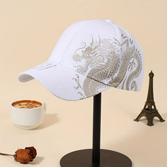 Chinese Dragon Baseball Cap Classic Hot Stamping Solid Sun Hat Unisex