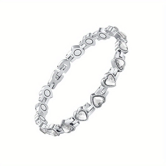 Adjustable Heart Shaped Magnetic Bracelet for Men and Women
