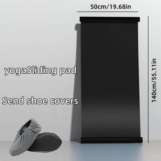 Mute Yoga Sliding Mat With Shoes Sleeves & Storage Bag