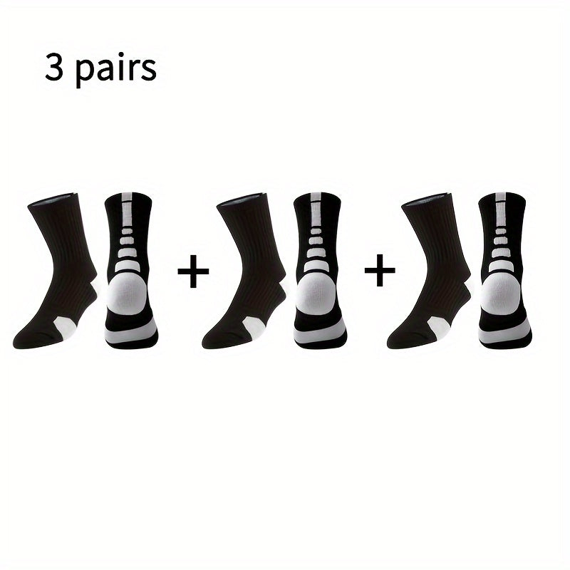 Men's Mid Crew Sport Socks for Basketball Training
