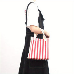 Striped Large Capacity Tote Bag Casual Handbag Women's Shoulder Bag