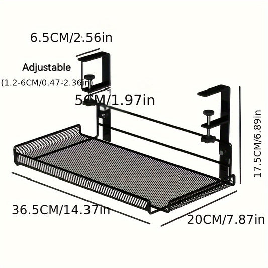 Adjustable Office Iron Art Desk Storage Rack
