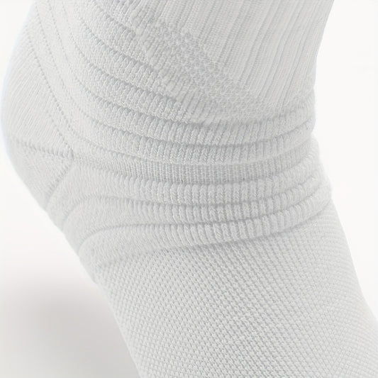 Men's Mid Crew Sport Socks Non Slip Shock Absorption Nylon Blend