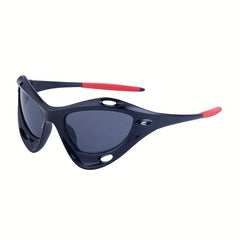 Y2K Wrap Around Sunglasses Hollow Shield Eyewear UV400