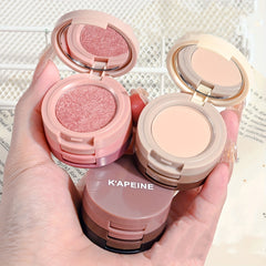 3 Decked Eyeshadow Compact Mini Palette Earth Tone Matte Glitter Sequins