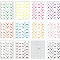 French Gradient Nail Stickers 12 Set Waterproof Solid Thin Tough Nail Stickers