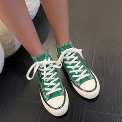 Women's Lace Up Canvas High Top Sneaker