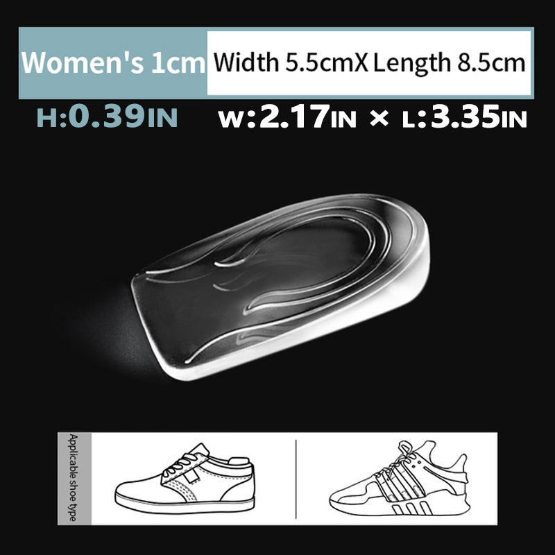 Silicone Gel Height Increase Insoles Heel Lifting Foot Care Protector Inserts